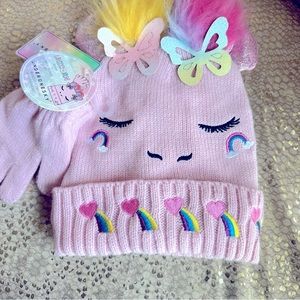 Unicorn beanie & gloves